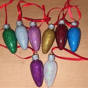 Hand Glittered Christmas Ornaments